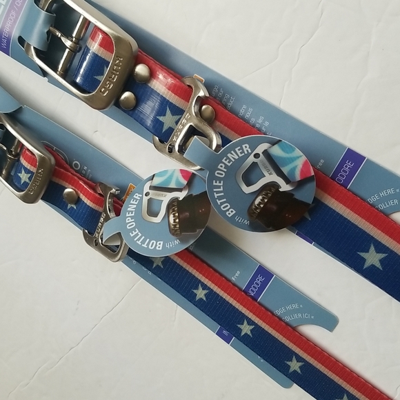 Kurgo Muck Collar Waterproof Dog Collar Red Blue Star - Picture 3 of 6
